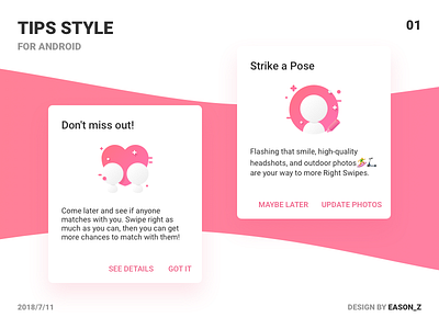 Tips Design #1 android design interface material popup tips ui ux