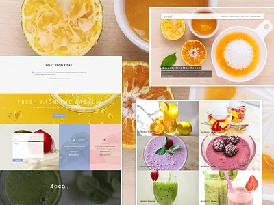 4ocal Landing page 06 cards landing layouts ui ui kit web webdesign website