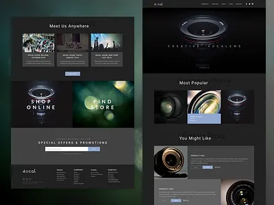 4ocal Landing Page 07 cards landing layouts ui ui kit web webdesign website
