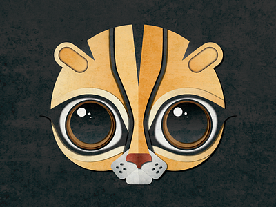 Baby tiger animal baby big eyes face friendly fun tiger wild