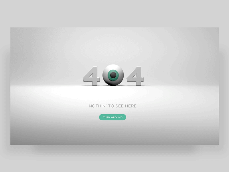 Daily UI #008 3d 404 4d c4d cinema daily dailyui ui