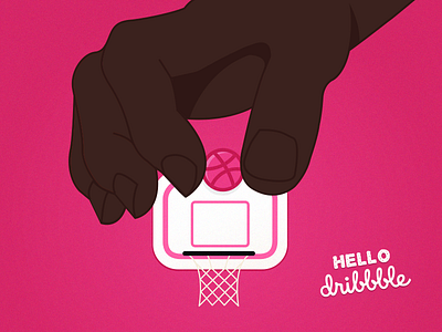 Hello Dribbbble! basket debut dribbble hello