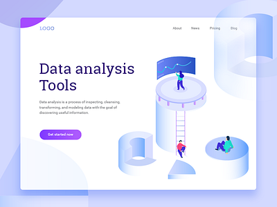 Isometric data illustration 3d collaboration illustration isometric ui