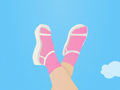 Enjoying the sun design dribbble illustration relaxing summer travel