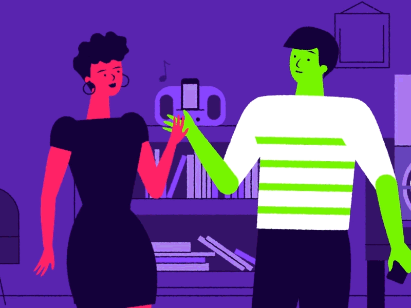 Dancers after effects animation dancing flat gif illustration loop motion design motion graphic music