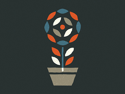 Potted Flower flora flowers geometric illustration nature texture