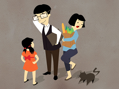 flat family illustration flat illistration illustrator vector