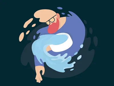 Careless boy custom flat illustration onboarding ui ux