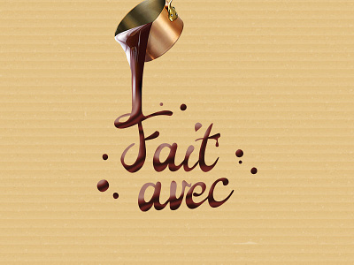 Fait Avec board chocolate cook dark down kraft melt pan paper spill spot yum