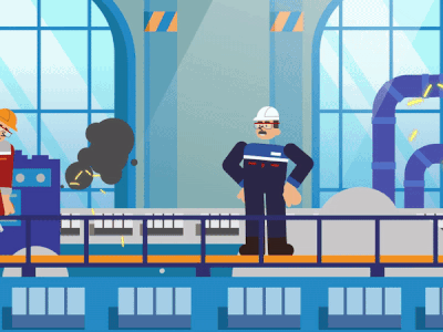 Severstal 2d animation character design motion design