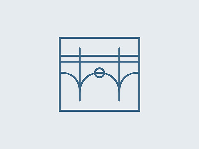 Minimal Bridge Icon abstract brand branding bridge emblem icon illustration lineart logo minimal vector