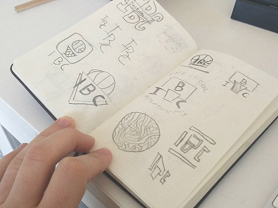 Sketch of Logo IBC basketball branding design draw graphic icon logo paper sketch