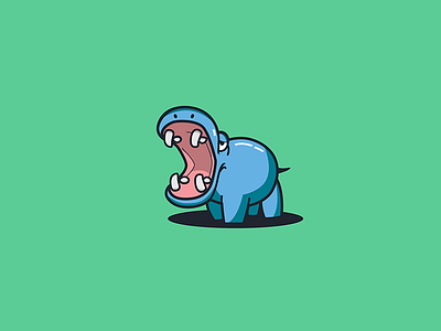 Hippo cute hippo hippopotamus life logo logo design mascot wild