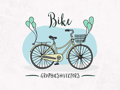 Bike Graphics & Vectors bicycle bike bike graphics elements hand drawn vector wheel