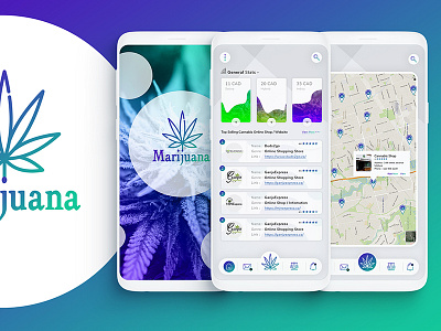 Marijuana application cannabis dribbble marijuana mobile onlineshop shop shot trending uiux