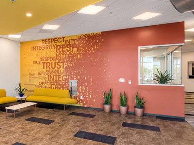 Example of Environmental Design - Brand Wall