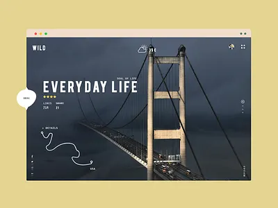 Bridge bridge color landing page location map national geographic travel ui ux weather wild