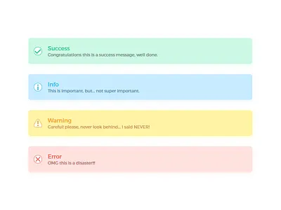Alerts ai alerts error info lightcolors notifications ps shadows success ui visualdesign warning