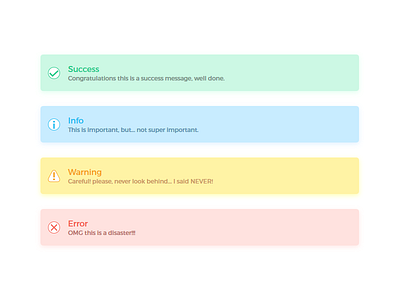 Alerts ai alerts error info lightcolors notifications ps shadows success ui visualdesign warning