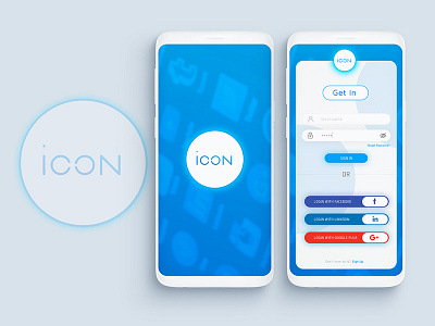 Icon Sample ui application mobile sample signin trend2018 uiux