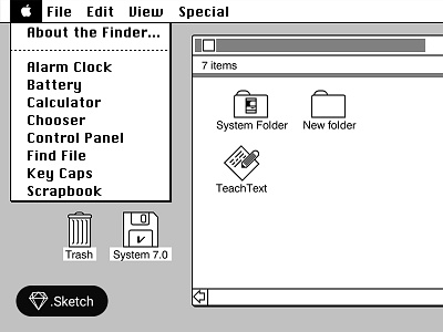 Mac os 6 UI (Sketch) app mac sketch ui