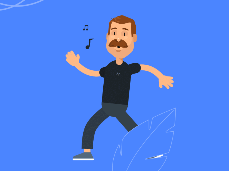 Whistlin' animation character cycle gif motion rig walk