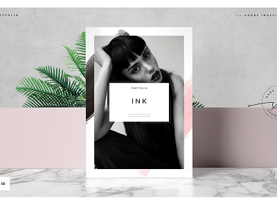 INK Portfolio/Brochure brochure design editorial fashion feminine interior modern mood photographer portfolio studio template