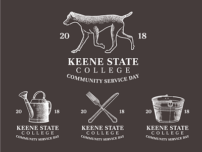 Community Service Day 2018 apparel bucket dog fork graphic illustration knife logo silhouette vintage