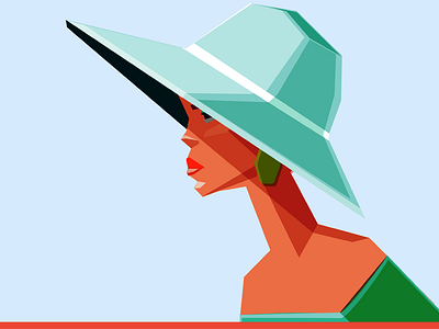 Like Lady color hat illustration sun vector woman