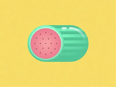 WaterMel flat geometric grain illustration melon noise simple texture watermelon