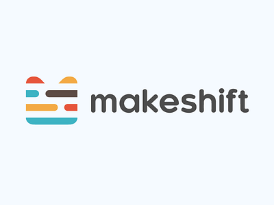 Makeshift logo refined colors brand design icon lines lockup logo make makeshift multicolor shift