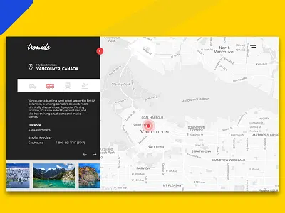 Trouide Map brand creative cruxas inspiration journey tour travel travelguide ui ux webdesign website