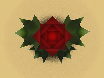 Rose and Thorn geometric illustration rose texture vector
