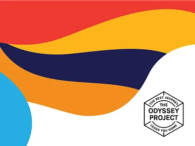 Life's a Journey color hexagon logo odyssey rainbow swoosh