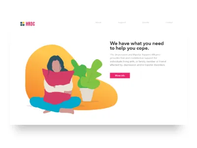 Get Help girl illustration web