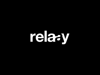 Relaay black minimal negative space really relay white