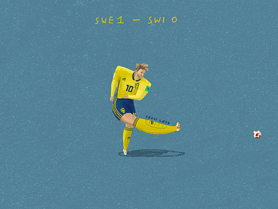 Sweeden vs Switzerland football illustration