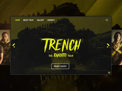 Trench 21pilots landing landing page trench twenty one pilots ui ux web