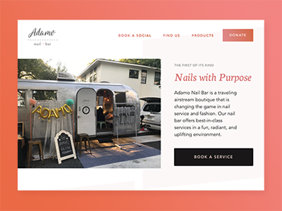 Adamo Nail Bar Redesign