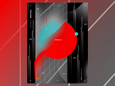 Namaste 365 design everyday namaste om poster red ui