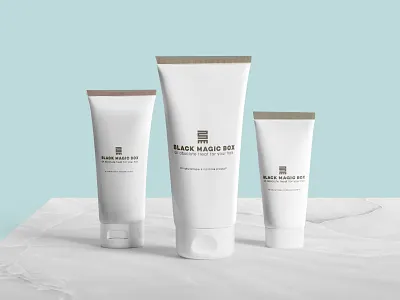 Black Magic Box Hair Cream Tubes african black hair cosmetics ebony hair haircare packaging design