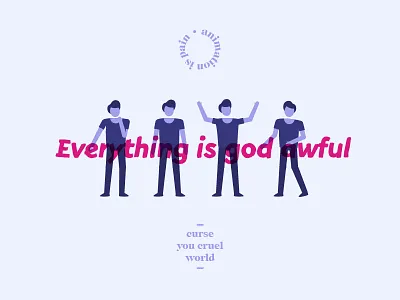 Design is pain badge characters pain