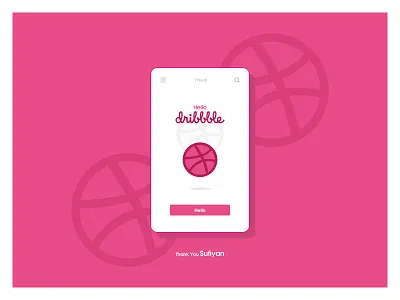 Hello Dribbble debut dribbble first hello shot thankyou