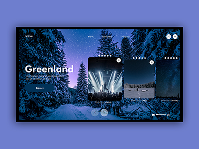 Leave - Social App for Traveller greenland landing landing page photo social social media travel app ui ui design ui ux ux ux design