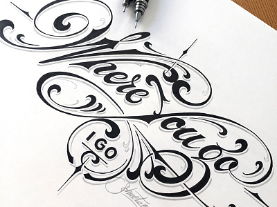 Moto hand lettering moto schmetzer script wedding