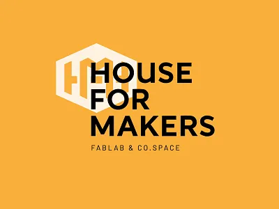 logo design for Fab Lab branding coworking designers fablab hexagon logo makers