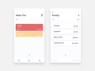 Project $ app finances list ui ux vue