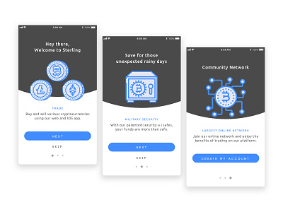 Daily UI #095 - Product Tour 095 bitcoin dailyui icon ios iphone logo onboarding tour ui ux