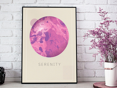 Marble collection - Serenity brick interior interior design marble pink planet poster serenity wallart white