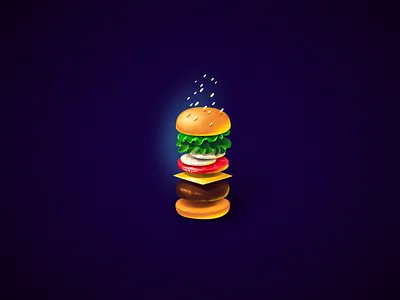 Burger burger character character design game design gamedev icon logo ui web